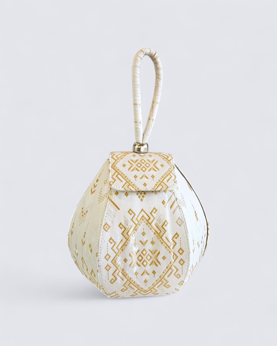 Lai Thai Handbag ( Ivory Drew Drops )