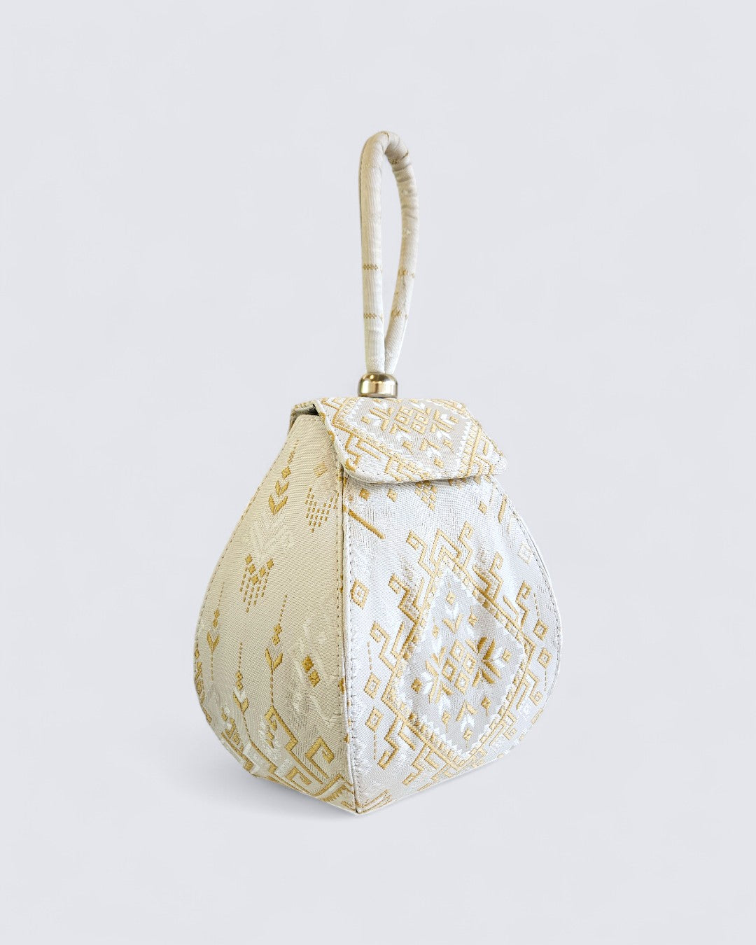 Lai Thai Handbag ( Ivory Drew Drops )