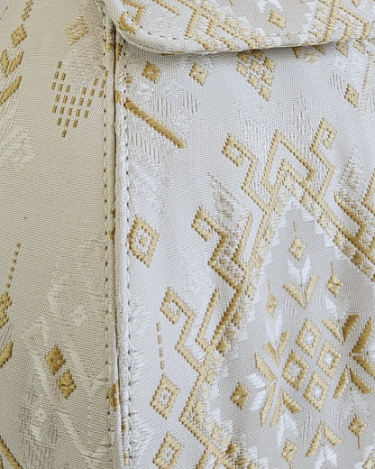 Lai Thai Handbag ( Ivory Drew Drops )