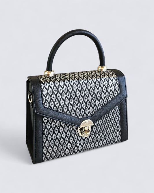 Lai Thai Handbag ( Silver Night Square )