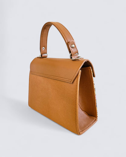 กระเป๋าถือลายไทย (สายหนังชาไทย)