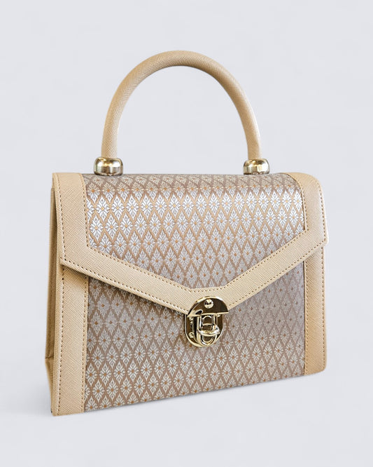 Lai Thai Handbag ( Sand Gold Square )