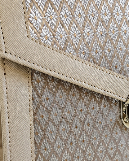 Lai Thai Handbag ( Sand Gold Square )