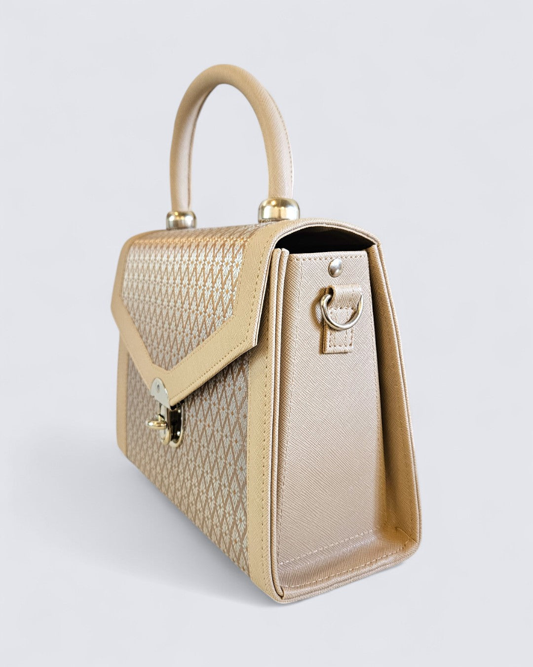 Lai Thai Handbag ( Sand Gold Square )