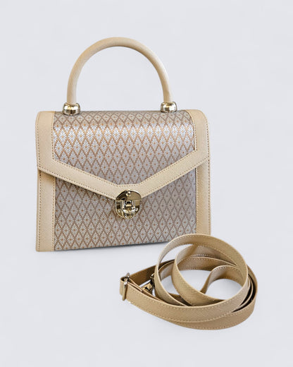 Lai Thai Handbag ( Sand Gold Square )