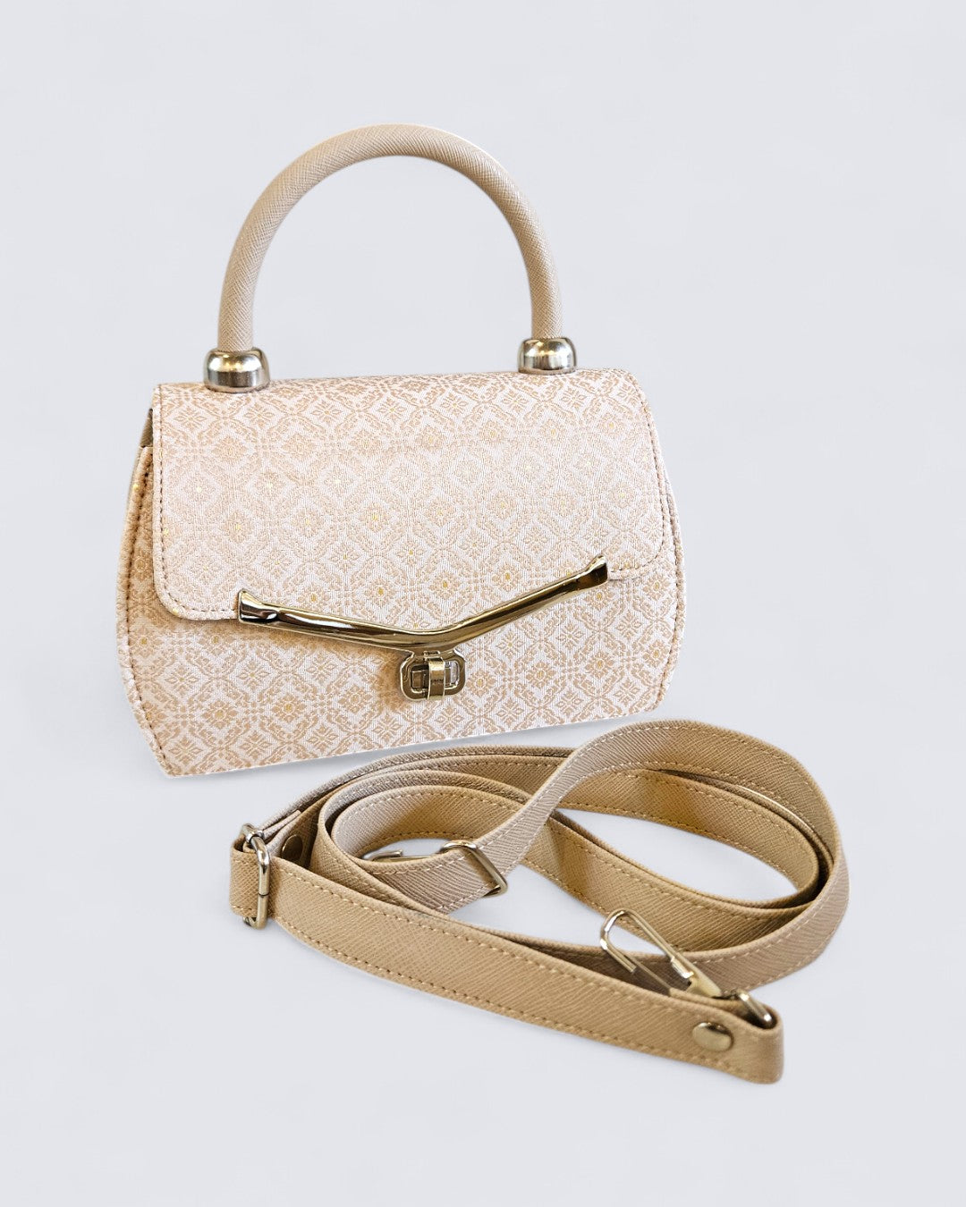 Lai Thai Handbag ( Sand Gold Oval )