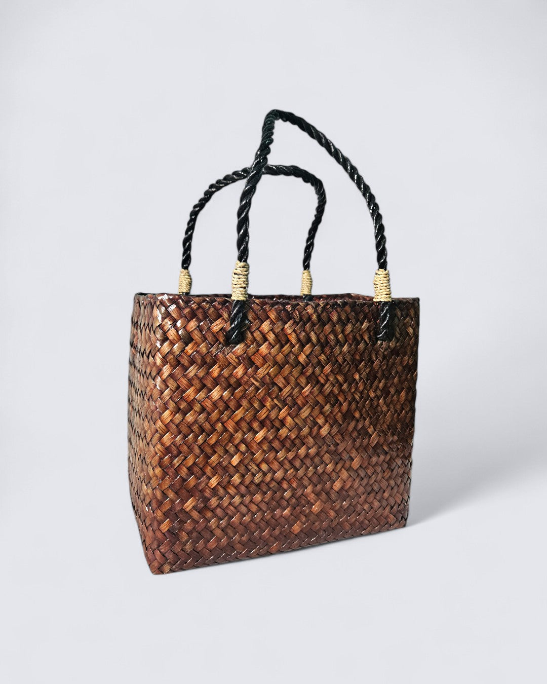 Chawa Tote Bags ( Burnt Brown Square )