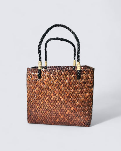 Chawa Tote Bags ( Burnt Brown Square )