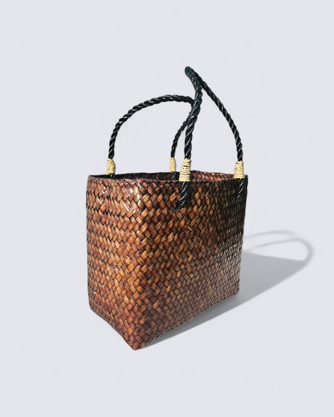 Chawa Tote Bags ( Burnt Brown Square )